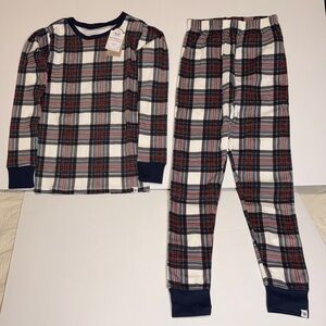 Honest Baby Clothing Organic Cotton Plaid Holiday Print 2 Set Pajamas  XL/16 Kid